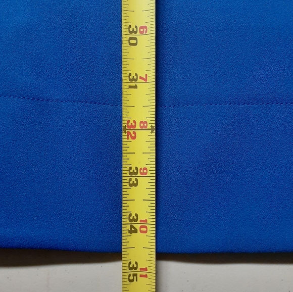 VINCE CAMUTO  Flowy Holiday Scoop Neck Dress, Cobalt - Picture 10 of 10